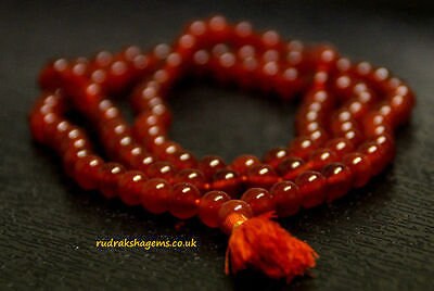 Carnelian Mala / Tassel Necklace / 108 Mala Bead / Mala Bead / Mala Necklace / Sacral Chakra Necklace / Yoga Jewelry / Gift for Him Her