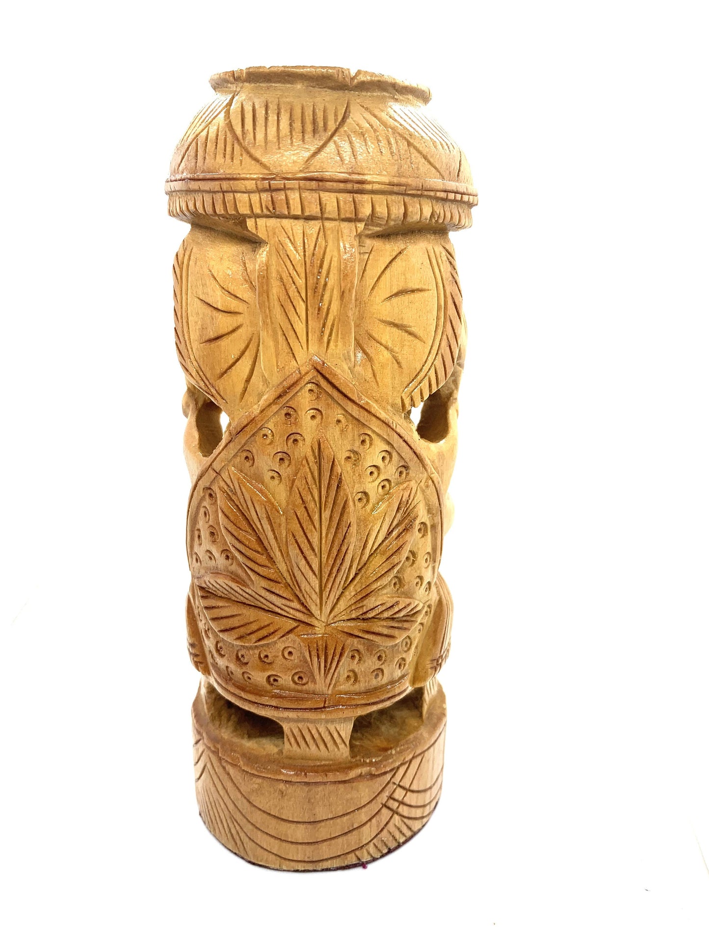 GANESHA Statue - Ganesh wooden idol - Ganpati 4" wooden hand carved statue Hindu Elephant God GANESH good luck success prosperity HANDMADE