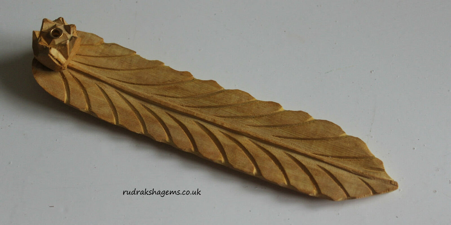 Incense stick holder hand carved from wood (joss stick holder, incense burner, ash catcher), Wooden incense stick holder - hand carved