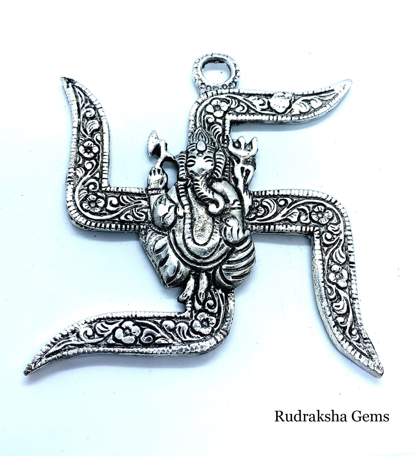 LORD GANESHA Metal Wall Hanging Hindu God Ganesh Prayer Meditation Decor, Pray, Yoga Prayer Rare Pure, Intricately Detailed Door hanging