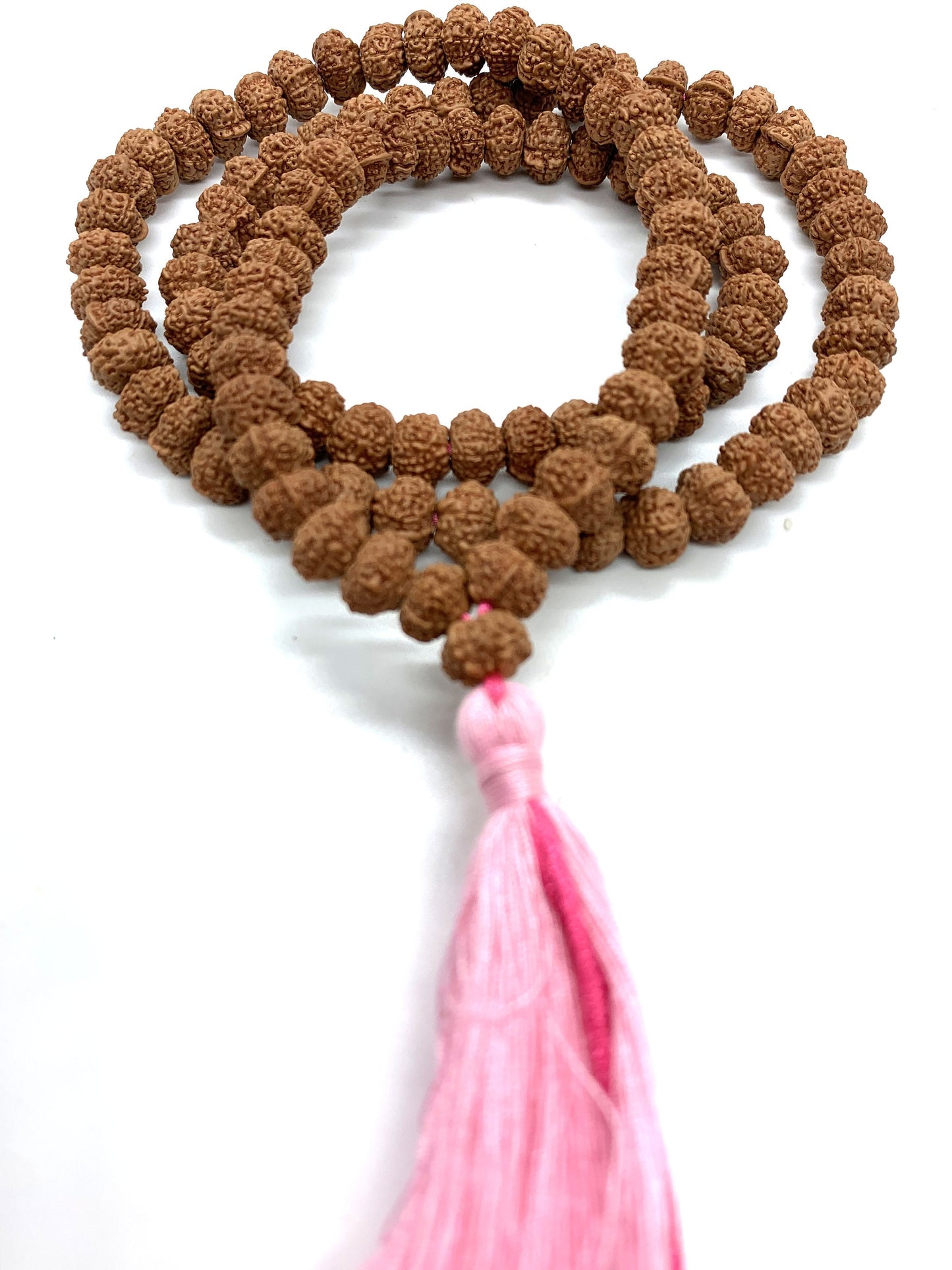 Ganesha Rudraksha Mala Indonesian 108 + 1 Beads with Trunk -Ganesha Rudraksh Beads - Ganesh Rudraksha Mala - Rudraksha Collector Mala