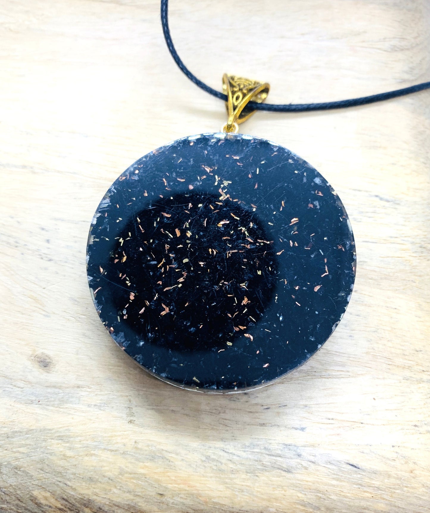 Black Tourmaline Reiki Energy Charged Orgone Flower of Life Pendant, Orgone pyramid, EMF protection, orgone energy purifier, Orgone Necklace