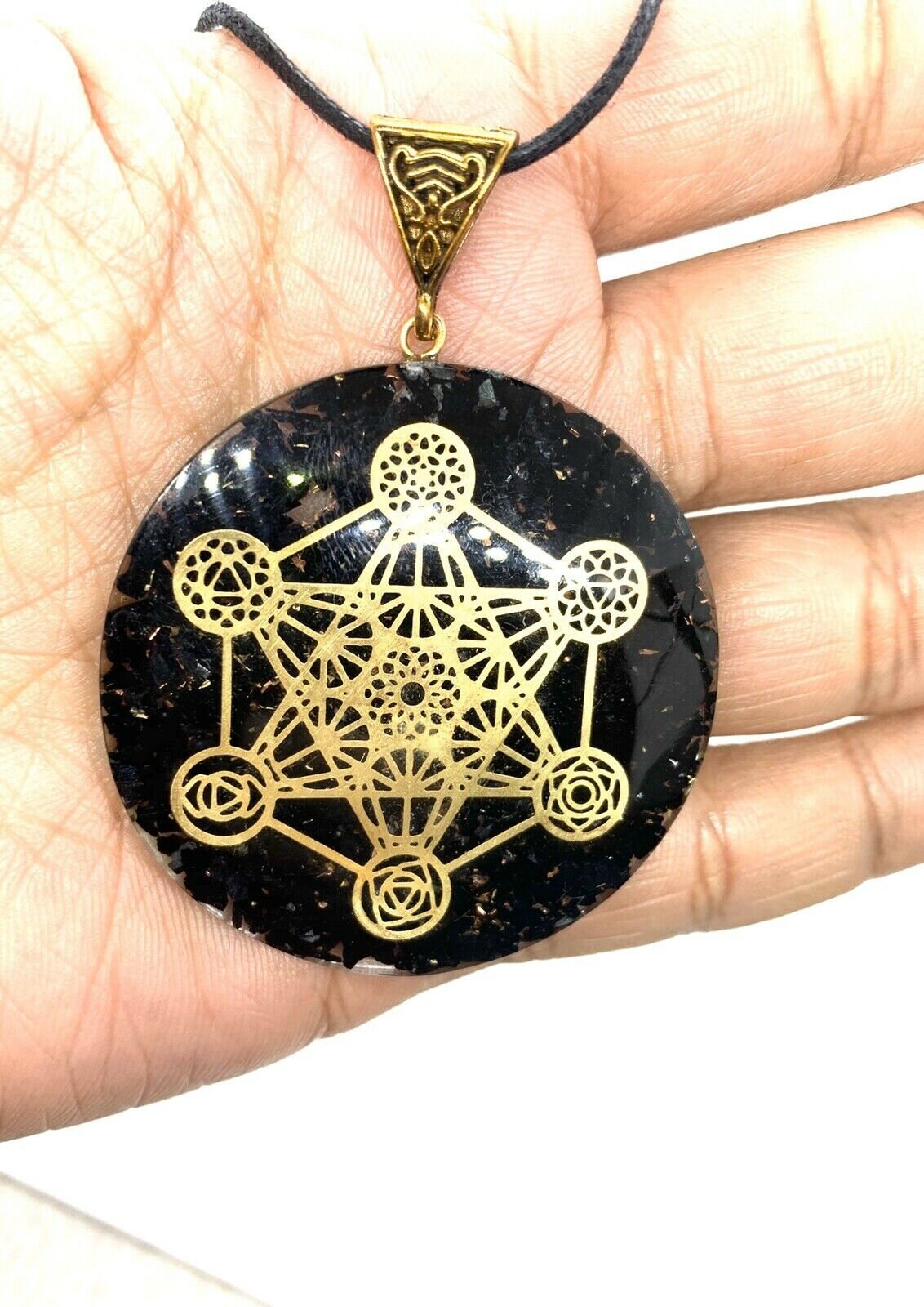 Black Tourmaline Reiki Energy Charged Orgone Reiki Metatron chakra Pendant, Orgone pendant, EMF protection, energy purifier, Orgone Necklace