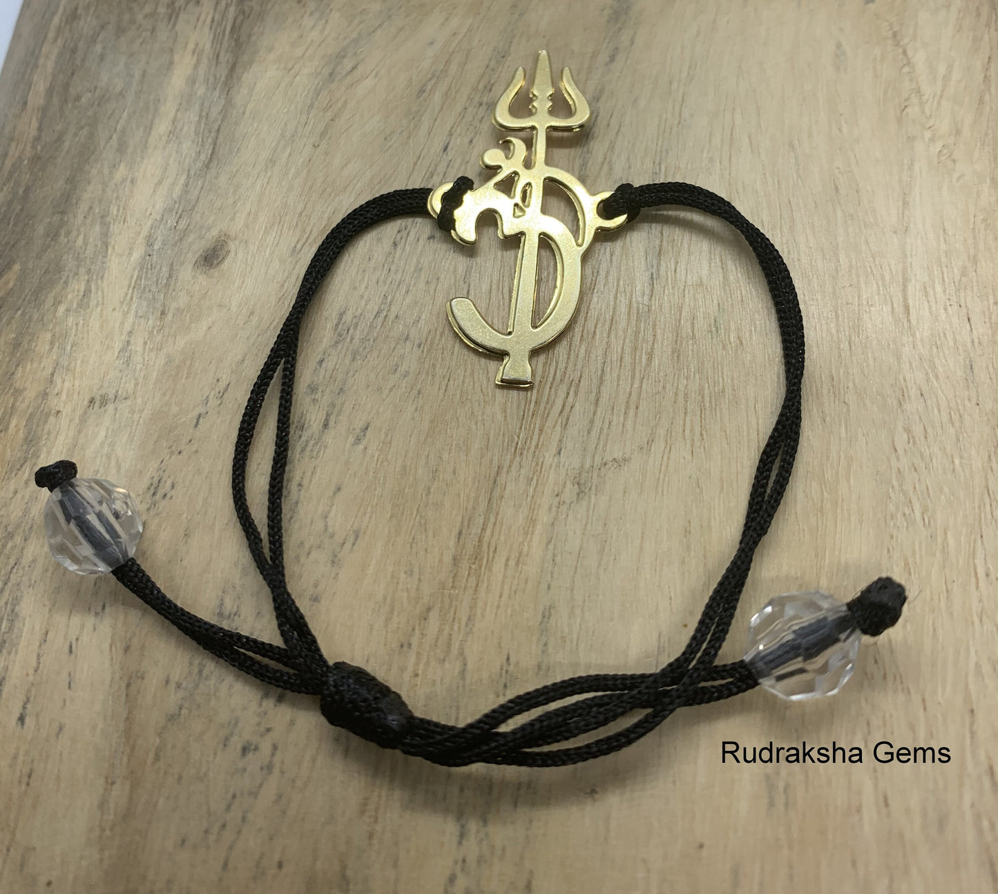 OM TRIDENT Bracelet, Aum Trishul bracelet, Shiva Yoga Bracelet, Meditation, Yoga inspired Jewellery, Adjustable bracelet, Good Luck bracelet