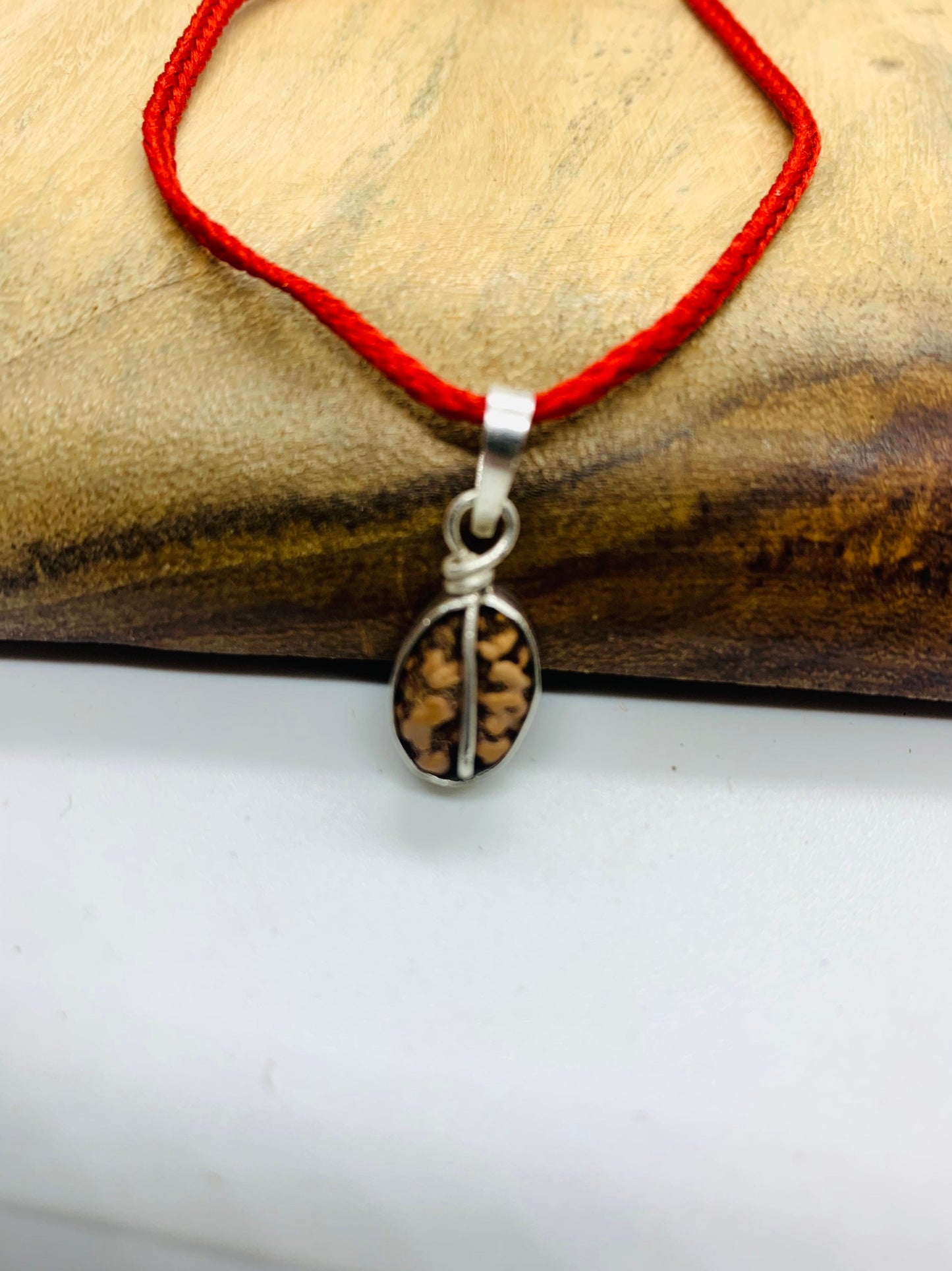 Gauri shankar Rudraksha bead in pure silver pendant From Indonesia, shiva parvati Rudraksha pendant in pure silver, rudraksha necklace