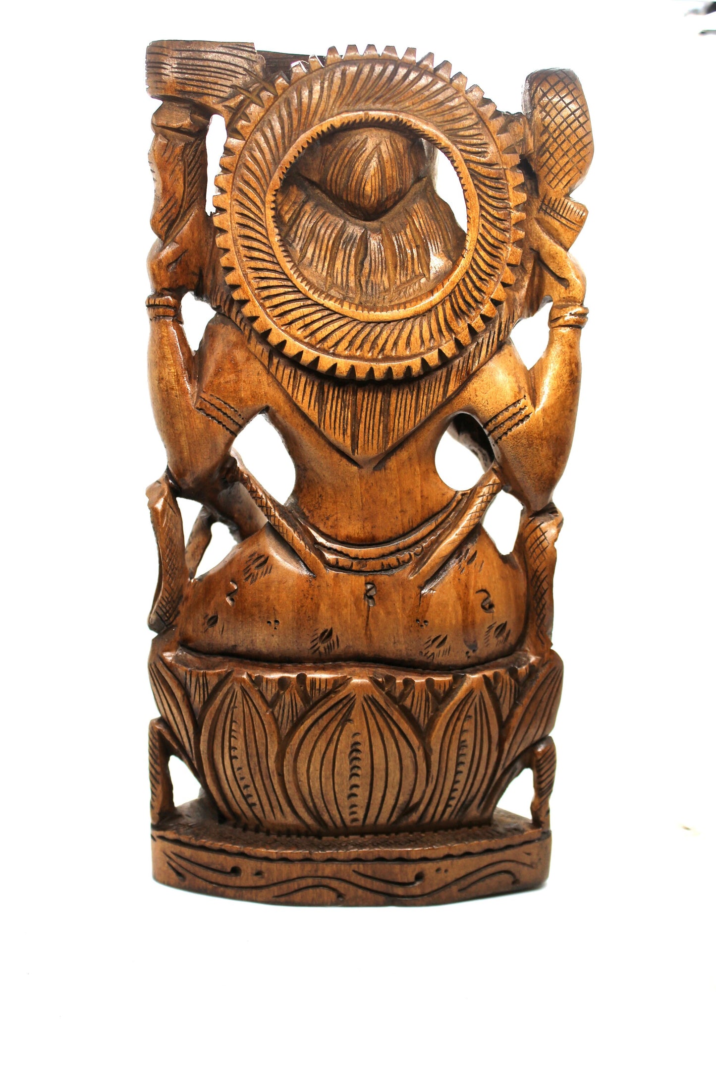 Shiva Statue, Wooden Hand carved Lord Shiv Idol Hindu God Pooja Prayer Rare, 8" Detailed Statues, Shiva God Meditation Decor, Pray, Yoga