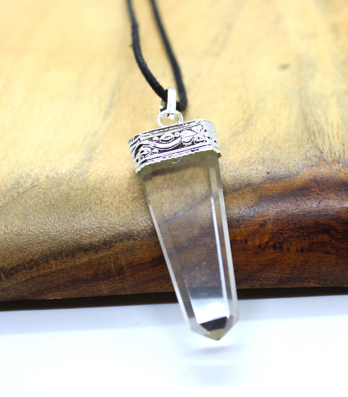 Crystal Quartz Chakra Flat Point Pencil Pendant / Gemstone Pendant / Chakra Pendant Carnelian, Aventurine, Moon stone, Snowflake Obsidian