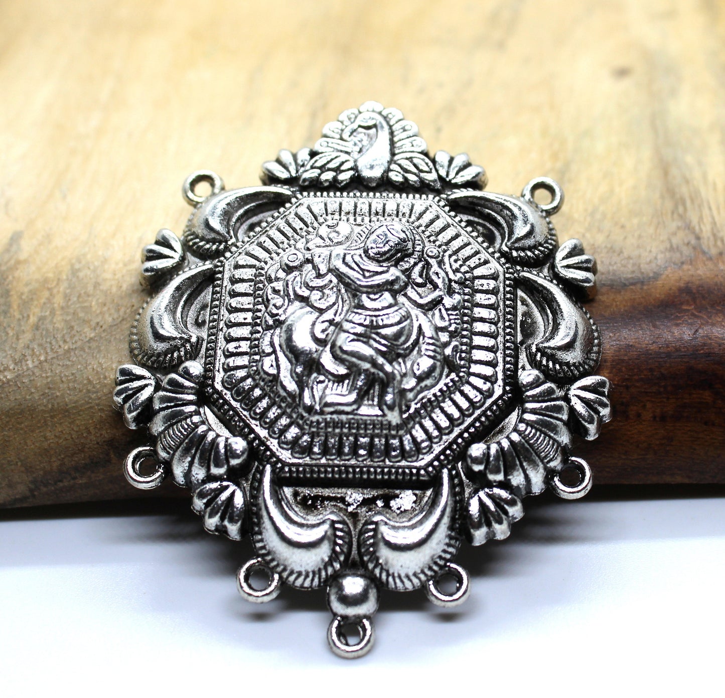 Indian Tribal Boho Temple Pendant, Oxidised Ethnic Traditional DIY MALA MAKING Pendants, Temple Jewelry, Laxmi Ganesha Krishna, Kali pendant