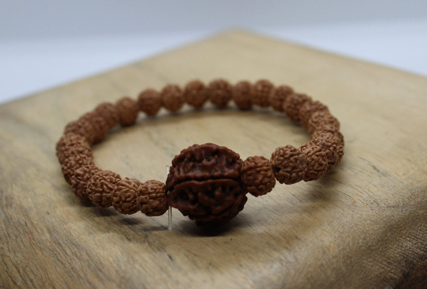 4 mukhi Rudraksha Bracelet , ALL 4 FACE Rudraksha BEADS Elastic Bracelet, Genuine Rudraksha Beads, Four Face Shiva Rudraksh, Spiritual