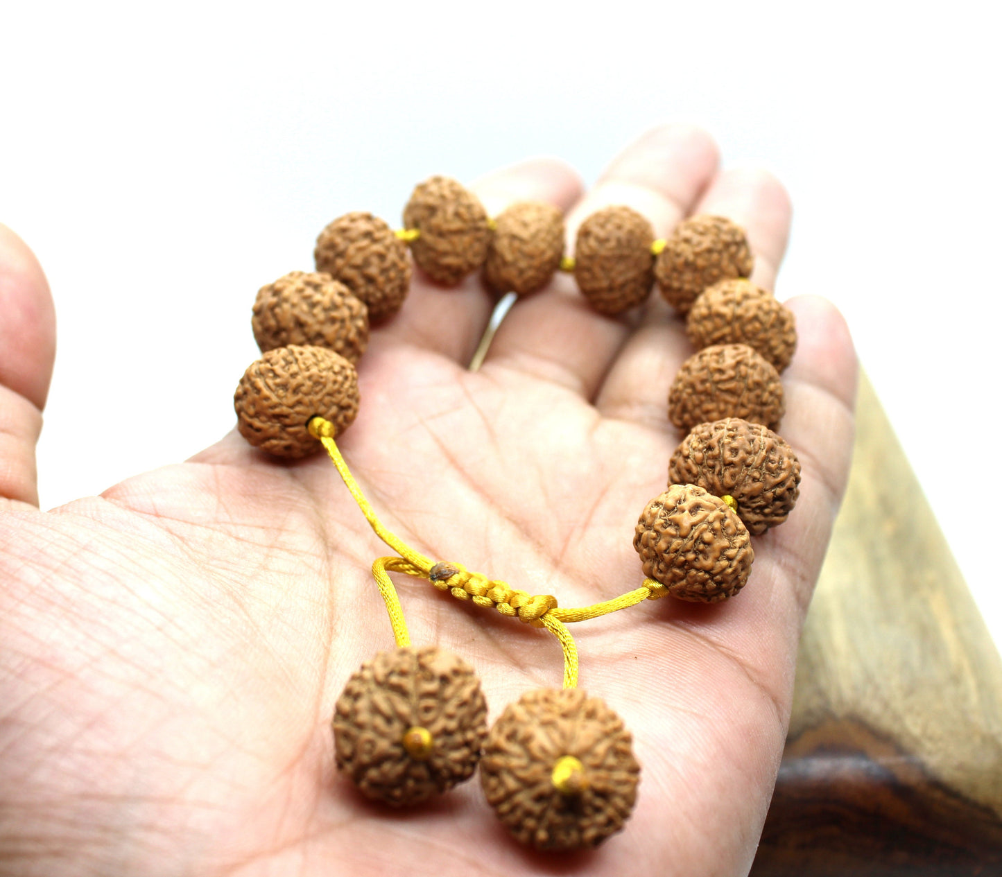 Ten Mukhi Bracelet, 10 Mukhi Rudraksha Bracelet, Yoga Gifts, Handmade Armlet, Stretch cord Bracelet, 10 face Indonesian Rudraksha Bracelet