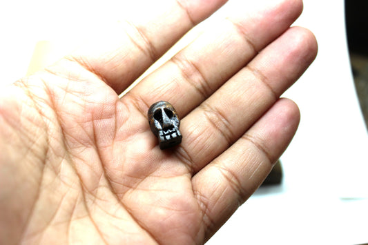 2 x Wooden SKULL Guru Beads, Mala Making, for Japa Mala, Bracelet, Yoga Jewelry Making Supplies, Bohemian, Hand Carved, Boho Zen Style DIY