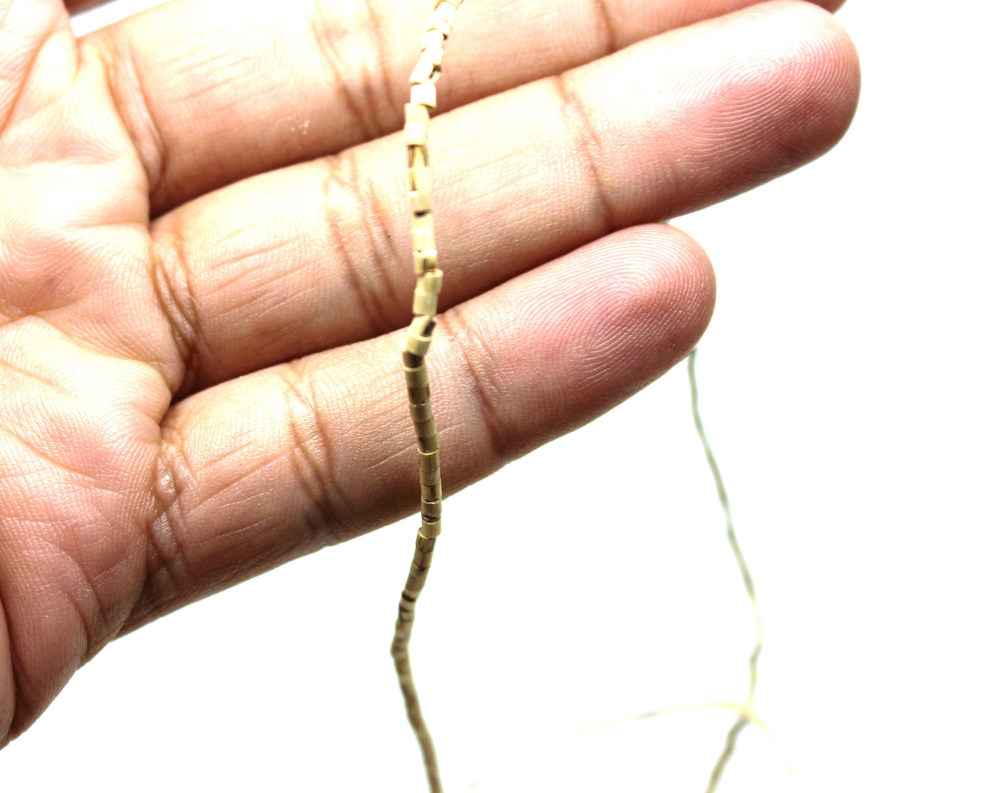 Tulsi Pipe style long tulsi mala - handmade tulsi mala - 2 round necklace - fair-rade tulsi basil necklace - Krishna Mala Necklace Jewelry