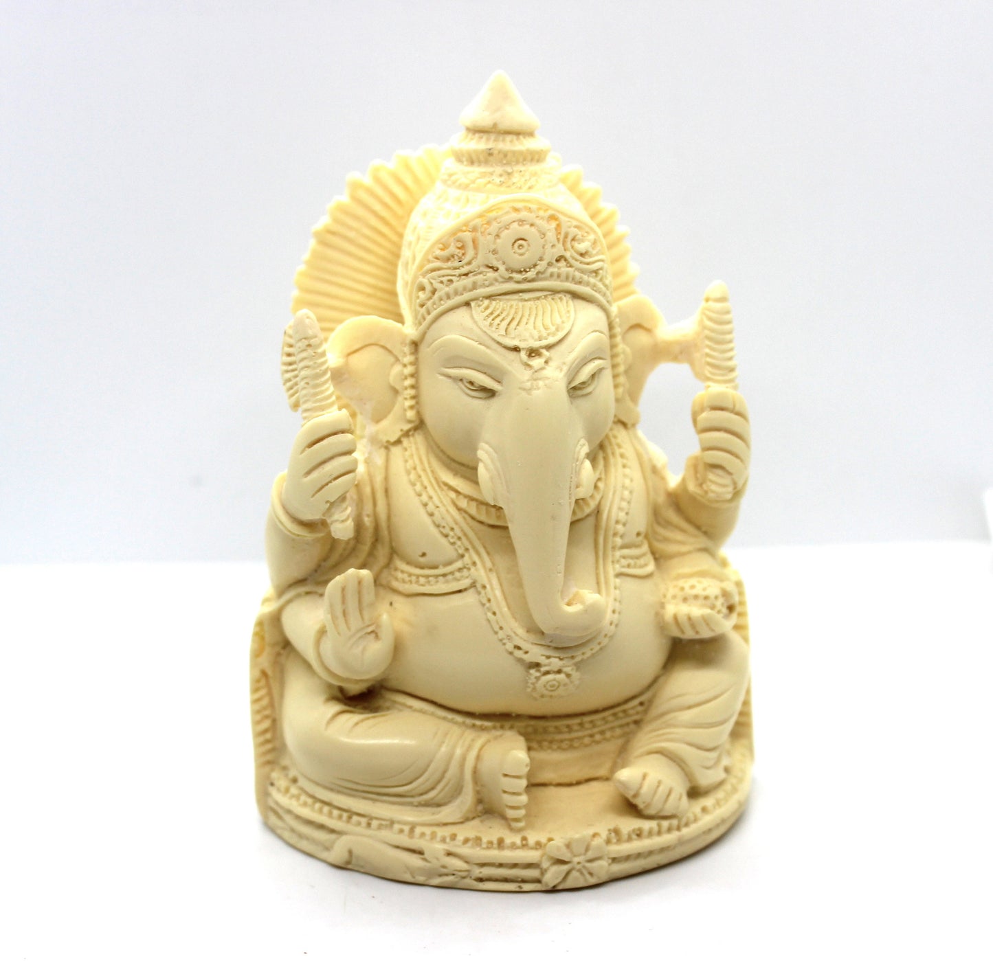 LORD GANESHA Beautiful Statue Hindu God Pooja Prayer Rare Pure, Intricately Detailed Statues, Ganesh God Meditation Decor, Yoga, Pray