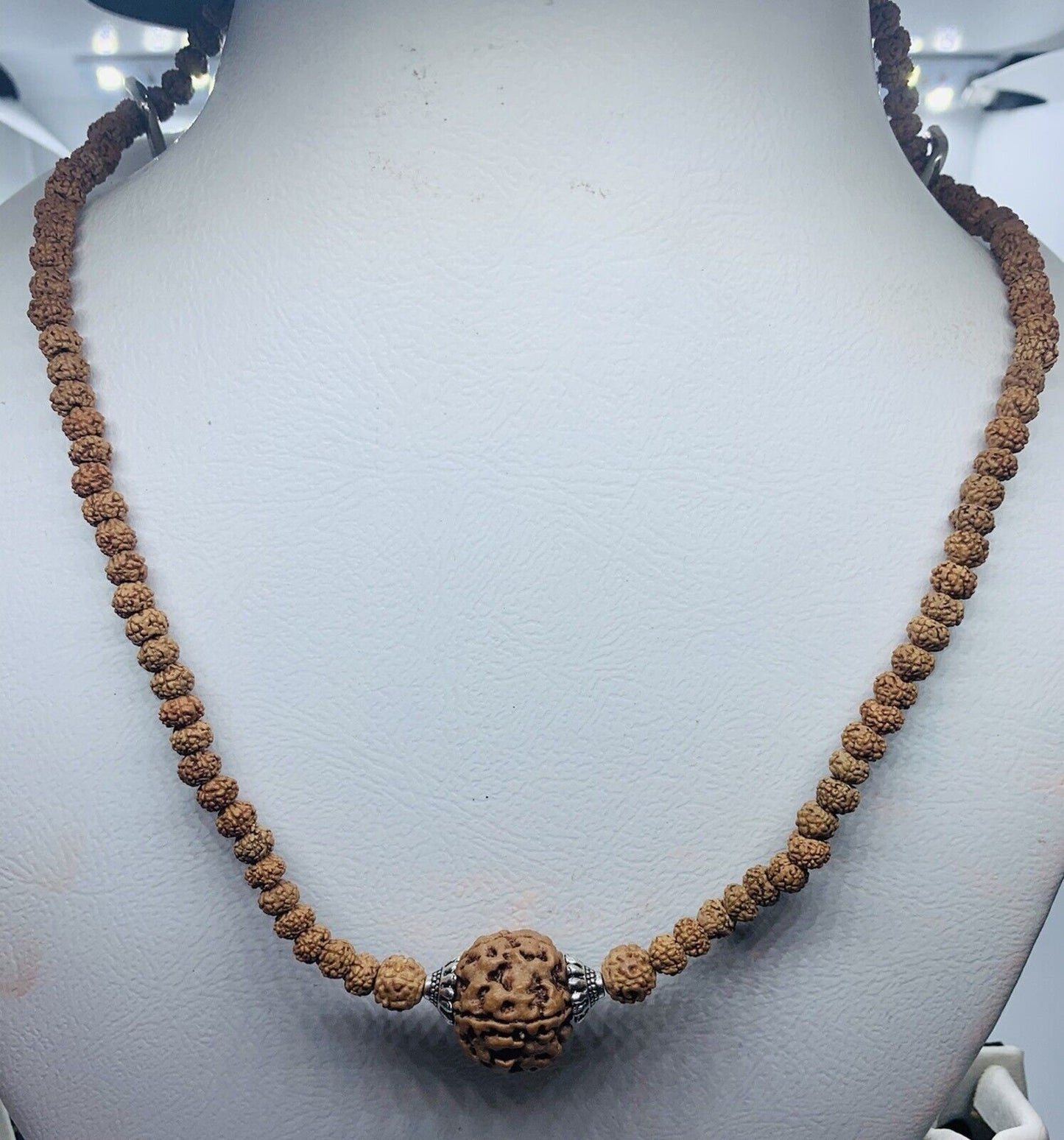 Rudraksha choker necklace - Spiritual jewelry - 5 Mukhi Rudraksha - Natural seed - Chakra balance jewelry Necklace - Meditation/Protection