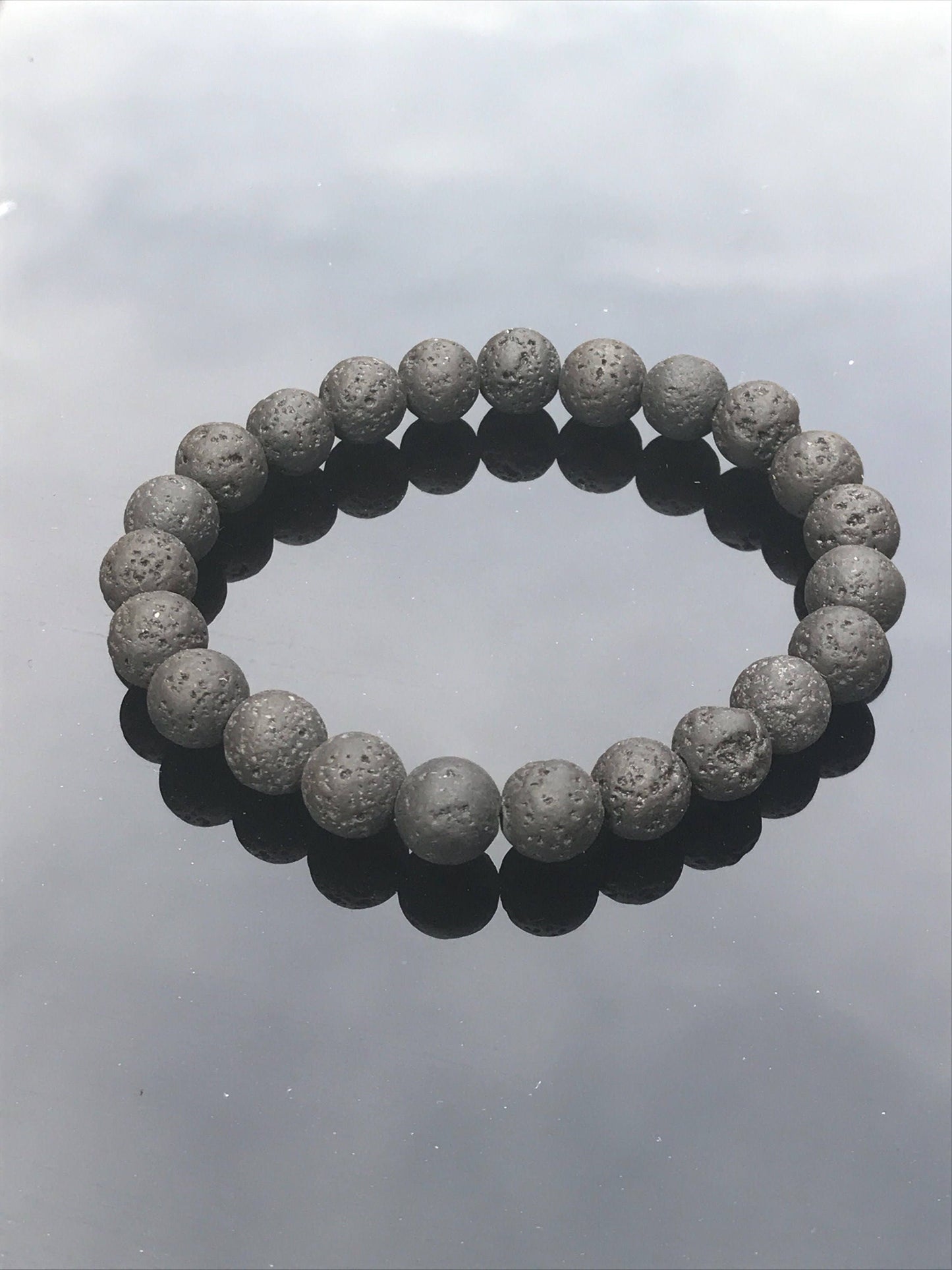 lava stone bracelet - lava rock gemstone bracelet - diffuser bracelet for aroma therapy oils- unisex beaded bracelet - porus beads