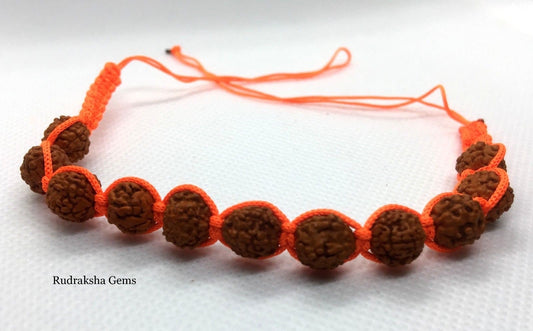 Rudraksha Seads Beaded Knotted Bracelet Nepal Hand Made Yoga Meditation Shiva Adjustable Om Rudraksh Rakhi