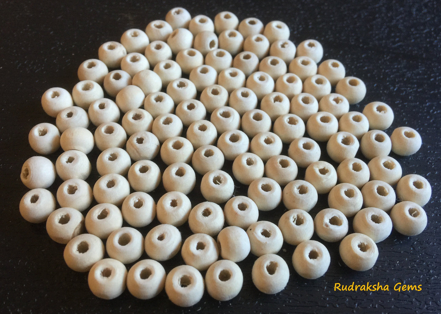 White Tulsi beads - White Tulasi Loose 108 beads - Krishna prayer beads - Natural round 7 mm wooden beads - Trade prices - Natural wood bead