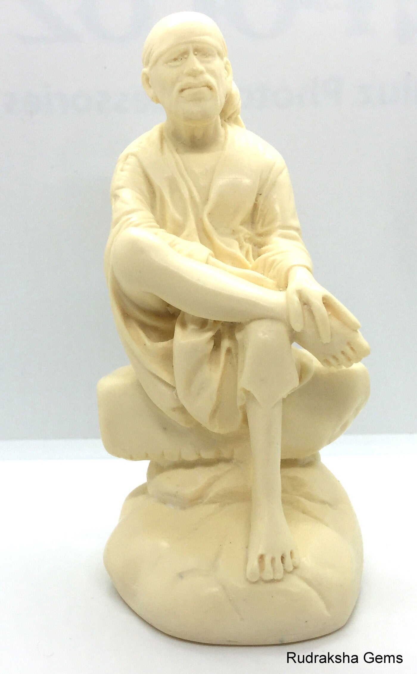 Sai Baba Statue, Sai Ram Shirdi Hand Made Statue, Beautiful Blessed Hindu God 4" Idol Deity Meditation Prayer Puja Peace & Respect