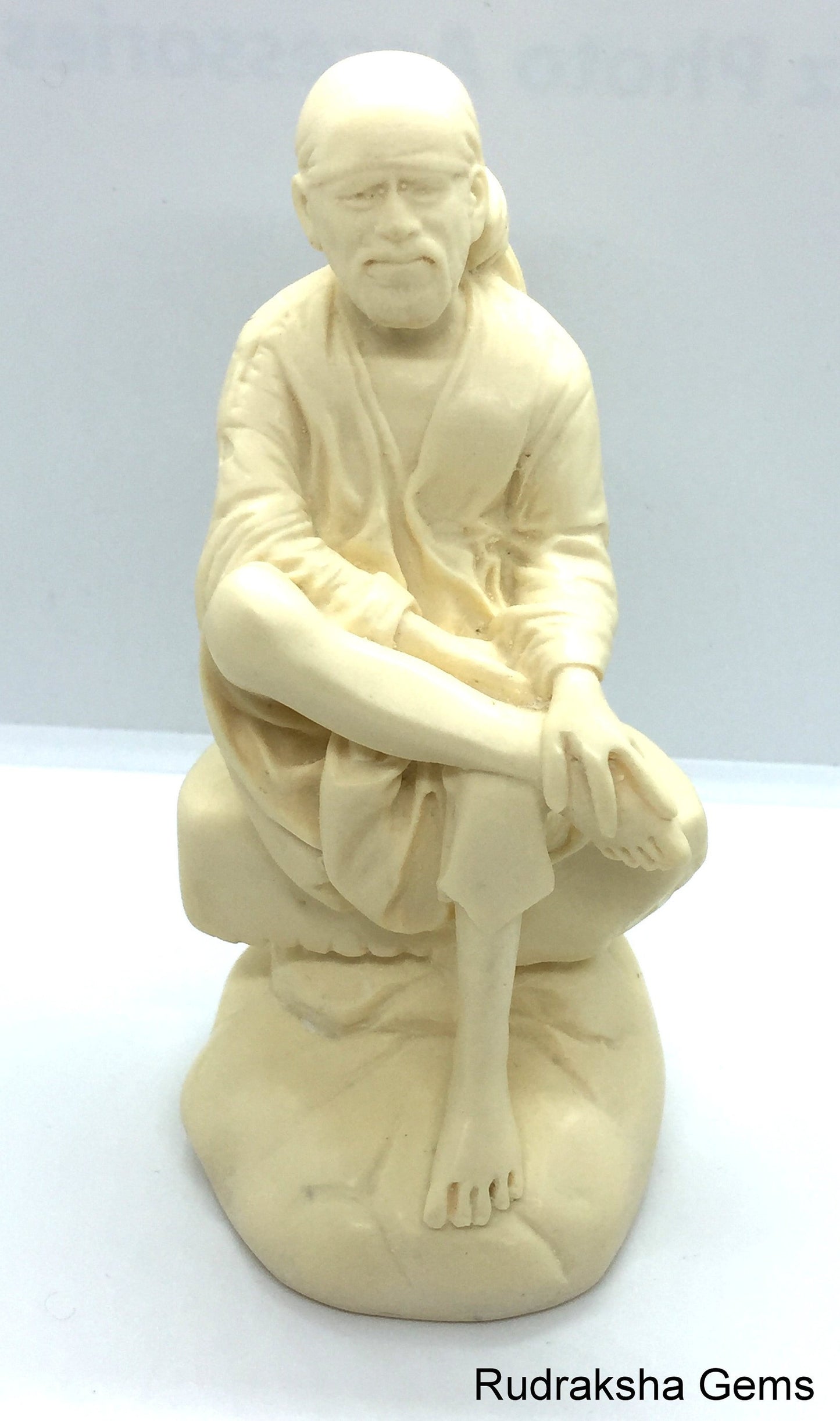 Sai Baba Statue, Sai Ram Shirdi Hand Made Statue, Beautiful Blessed Hindu God 4" Idol Deity Meditation Prayer Puja Peace & Respect