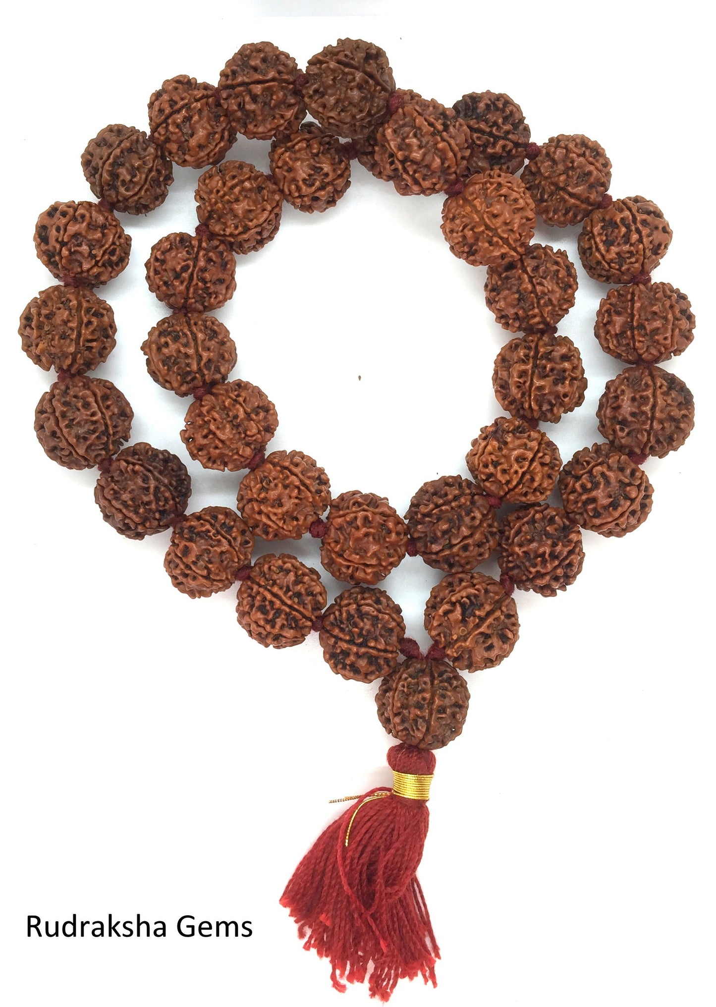 6 Six  Mukhi Ruraksha Collector Mala- Collector 32 +1 Rudraksha Beads - Hand knotted Mala Kantha - Premium Rudraksha Mala - 6 Face Rudraksh