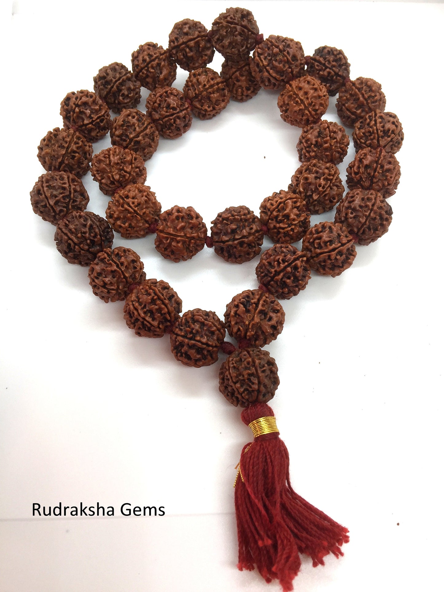 6 Six  Mukhi Ruraksha Collector Mala- Collector 32 +1 Rudraksha Beads - Hand knotted Mala Kantha - Premium Rudraksha Mala - 6 Face Rudraksh