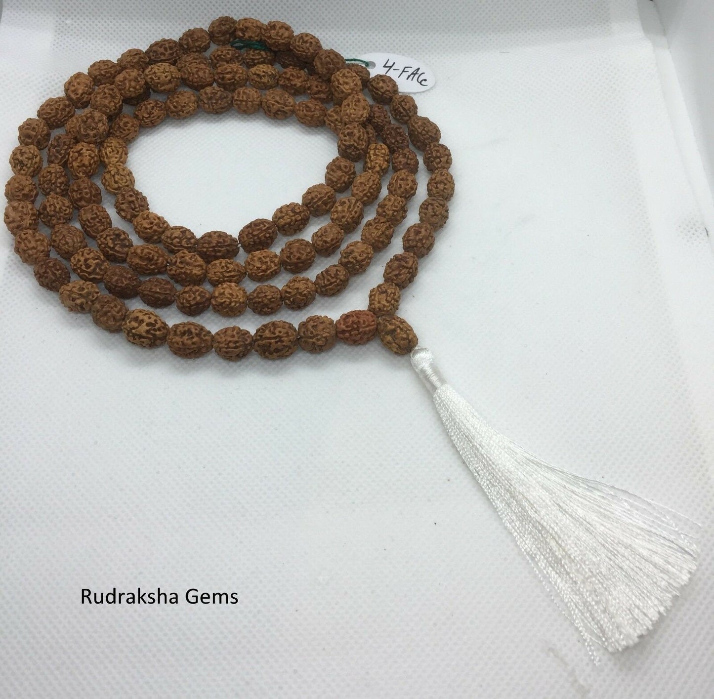 4 Mukhi Rudraksha Mala, 108+1 Genuine Rudraksha beads, Long Tassel Mala, Beautiful Mala, Natural beads, Rudraksh Mala, Japa Prayer beads