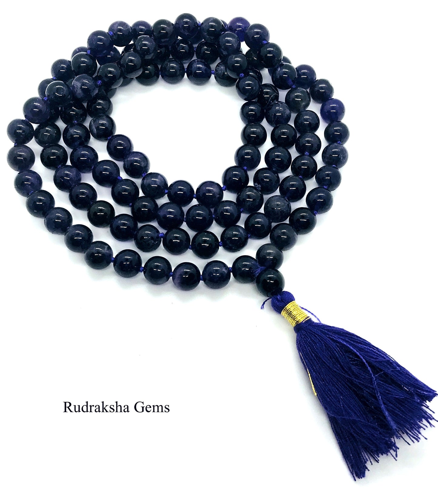 Amethyst Mala Beads, 108 bead Mala, Tassel Mala Necklace, Prayer Beads, Yoga Jewelry, Amethyst Necklace, Japa Mala, Meditation Mala Rosary