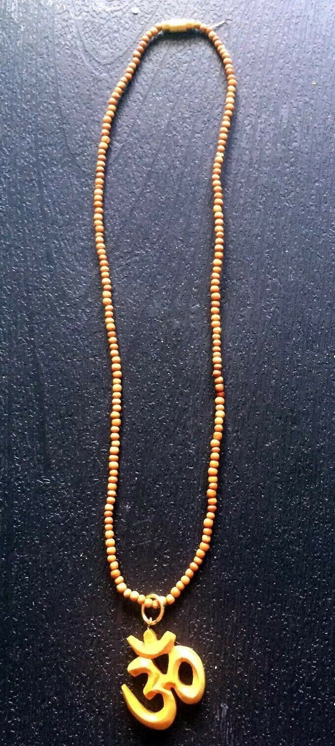 Wooden Om necklace - Om symbol necklace - Tibetan OM Choker - Yoga jewellery - Spiritual jewellery - Yoga necklace, Zen Gift Mantra Choker