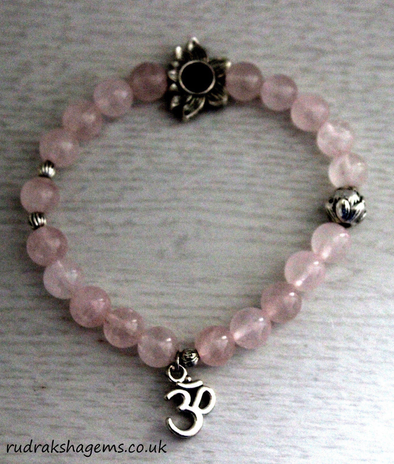 ROSE QUARTZ healing bracelet, Self Love bracelet, healing crystal bracelet, mala bracelet, gift for her, crystal healing, yoga bracelet