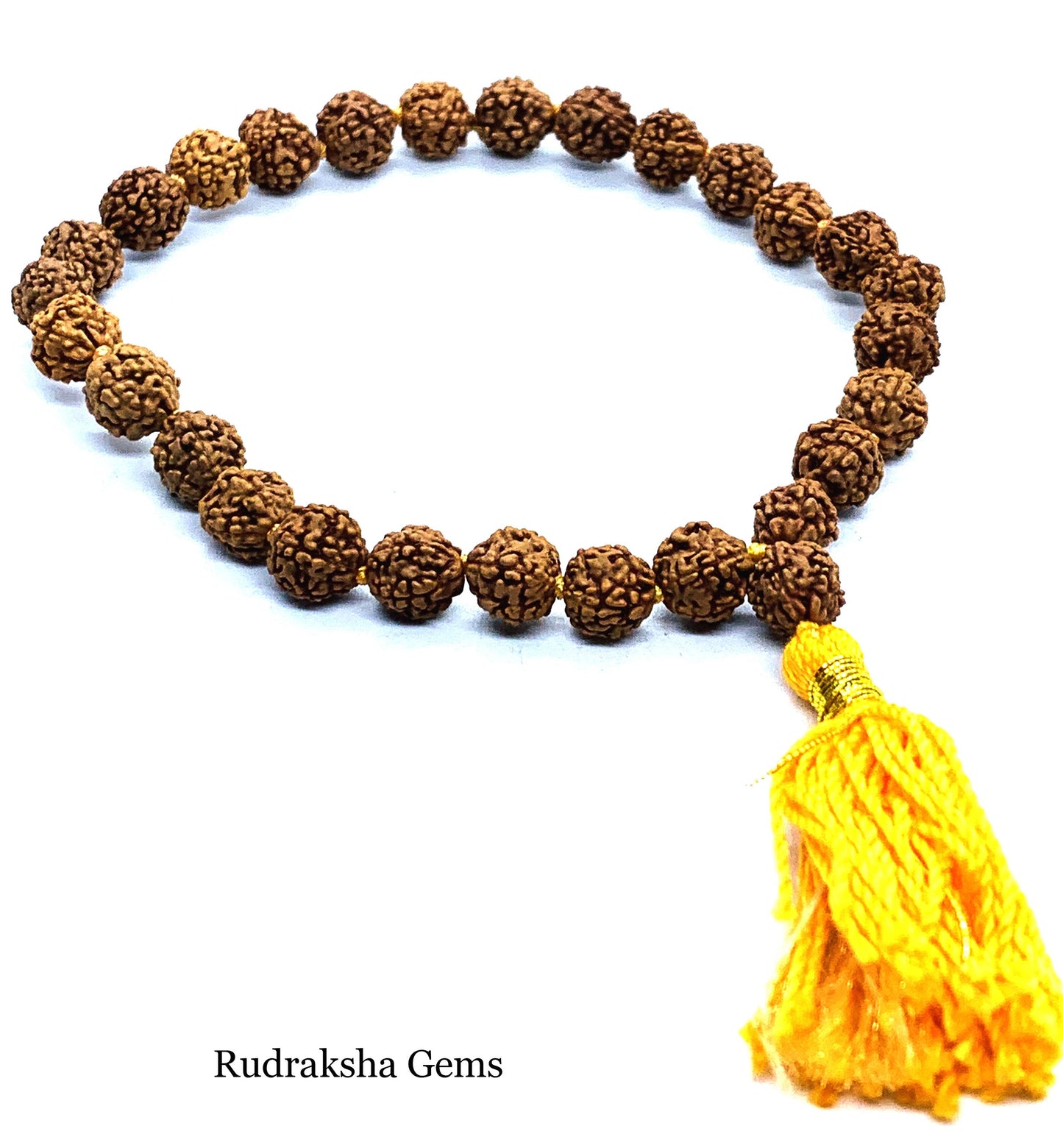 Rudraksha knotted Bracelet- Rudraksha Beads Handmade 27+1 Bracelet Wristband Meditation Yoga lord Shiva Bracelet, Wrist Knotted Yoga Mala
