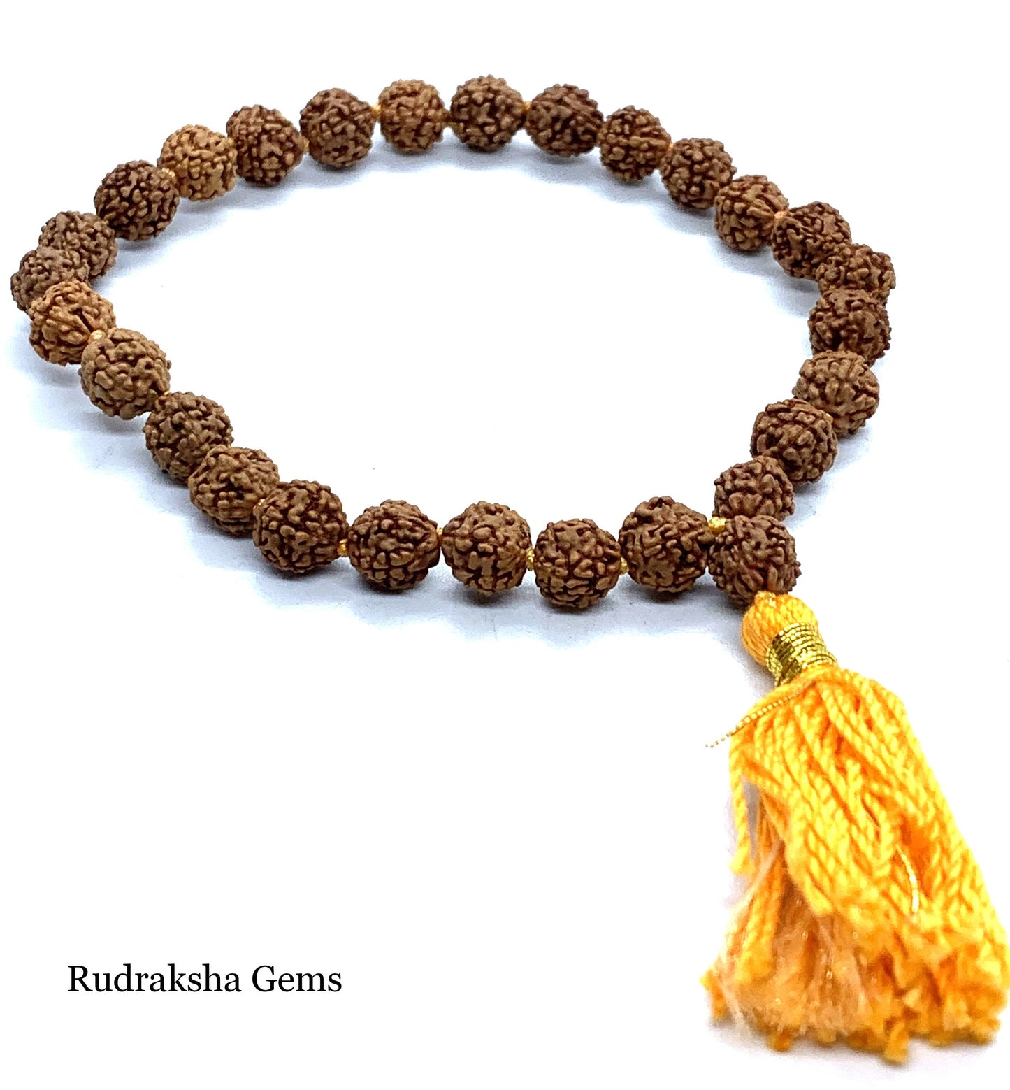 Rudraksha knotted Bracelet- Rudraksha Beads Handmade 27+1 Bracelet Wristband Meditation Yoga lord Shiva Bracelet, Wrist Knotted Yoga Mala