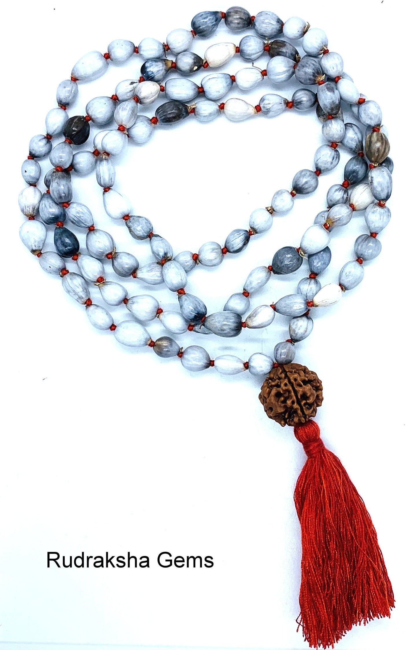 Vaijanti mala - Krishna japa Mala 108+1 Beads - Krishna vaijanti Japa Mala necklace- Rudraksha Guru bead, yoga meditation malah - Handmade