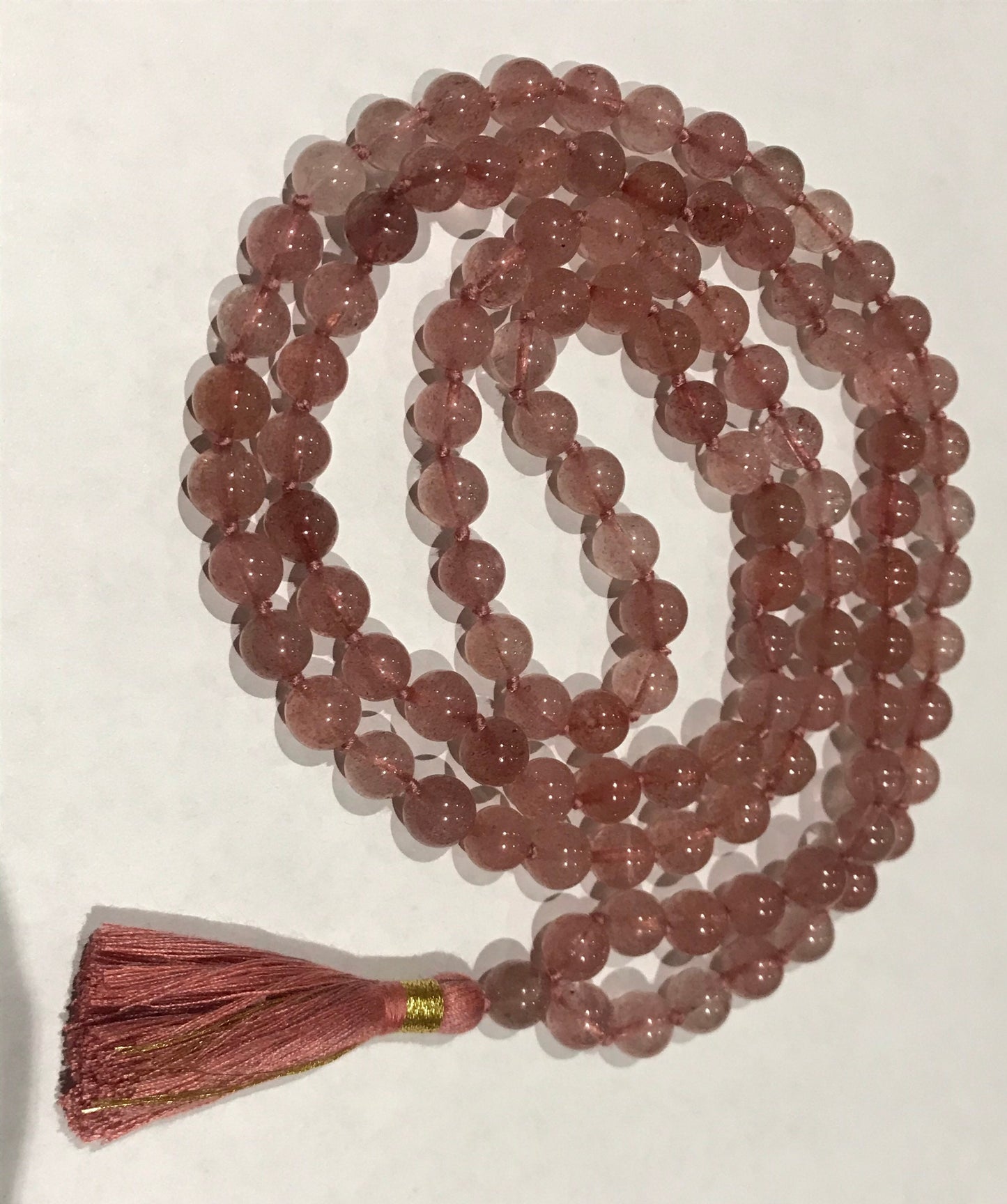 Pink Aventurine mala, 108 beads mala, 108 beads aventurine stone wrist mala yoga mala jewellery knotted, best quality beads beautiful mala