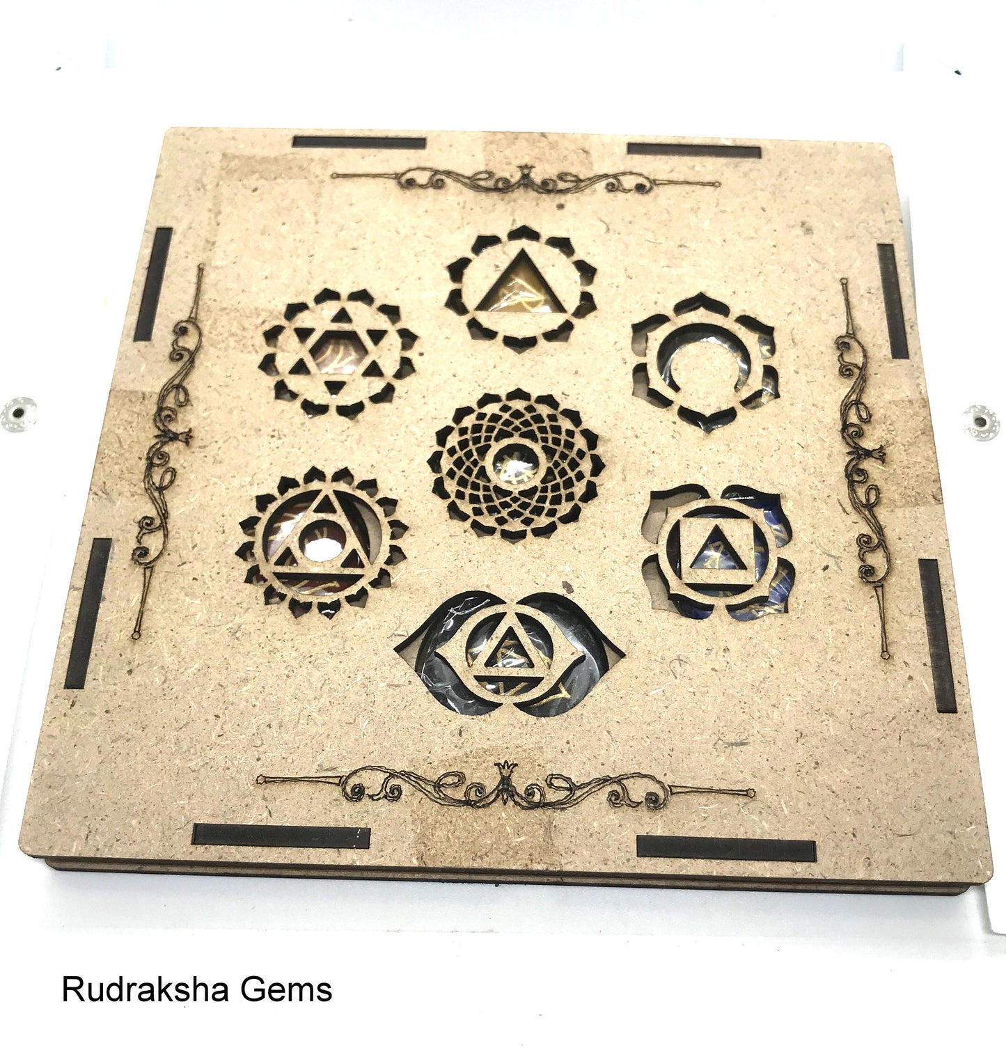 Seven Chakra Engraved Chakra symbol Disc Set, Engraved Symbol Box, 7 Chakra, Crown Throat Third eye Heart Solar Sacral Root, Pocket Stone