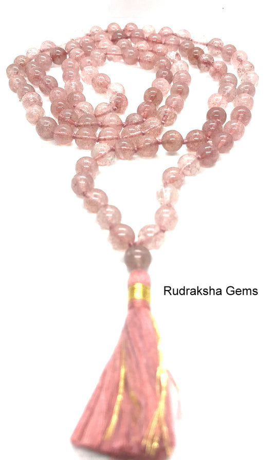 Pink Aventurine mala, 108 beads mala, 108 beads aventurine stone wrist mala yoga mala jewellery knotted, best quality beads beautiful mala