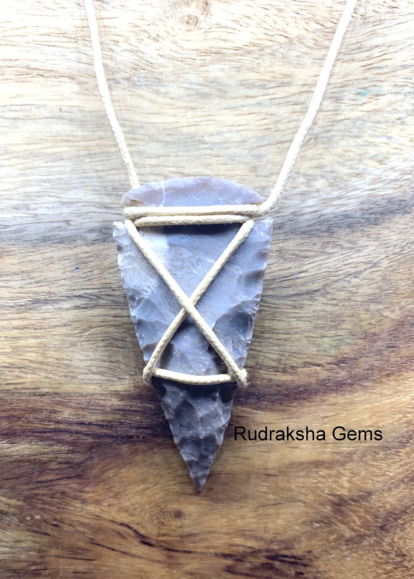 Agate Arrowhead Necklace, Unisex Necklace, Christmas Gift, Pendant Necklace, Jewelry Gift, Stone Arrow head pendant with cord, Arrowhead