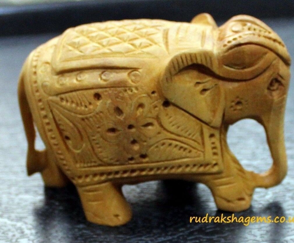 Beautiful Hand Carved Elephant, Wooden Elephant, Indian handicraft, gift, home decor, wooden art-Made with Solid Wood, Elephant figurine