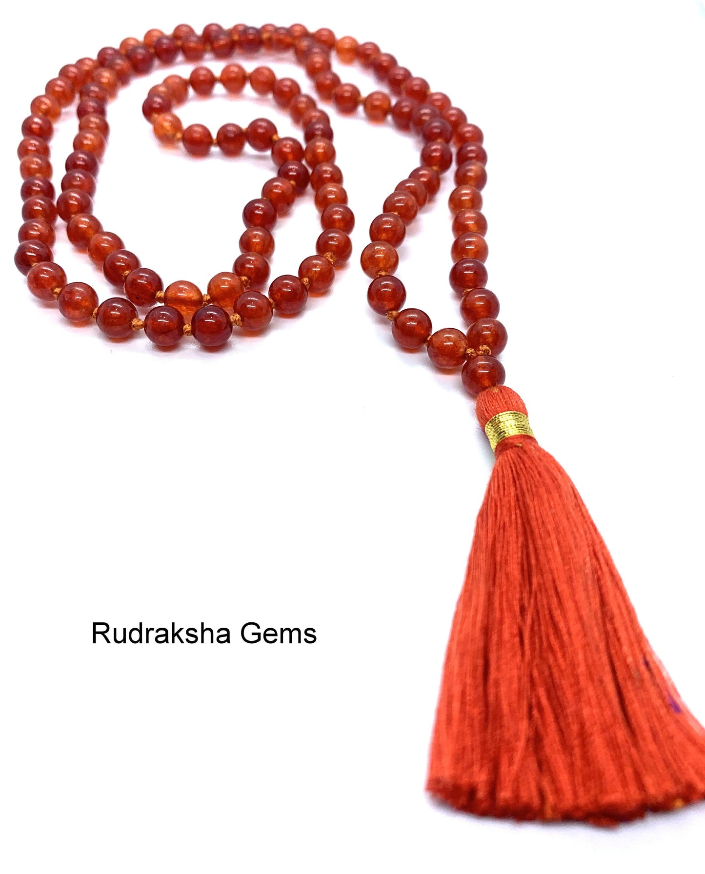 Carnelian 6mm beads Necklace, Tassel mala, Prayer Necklace, 108 Mala Beads, Carnelian Mala, Statement Necklace, Yoga Gifts, Spiritual Mala