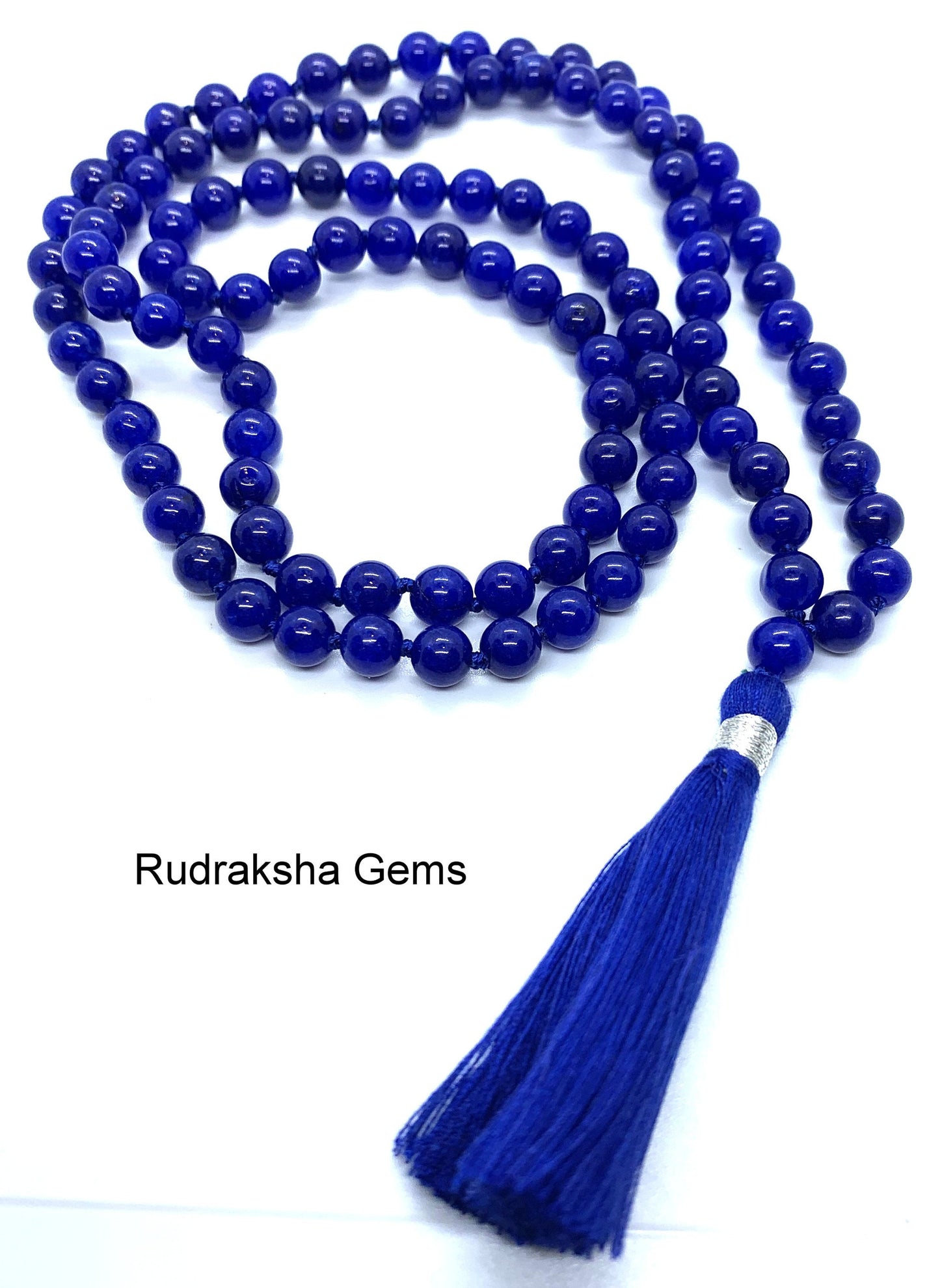 Lapis Lazuli 6mm beads Necklace, Tassel mala, Prayer Necklace, 108 Mala Beads, Lapis Lazuli Mala, Statement Necklace, Yoga Gifts, Spiritual