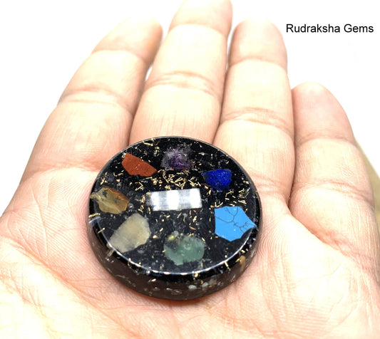 Black Tourmaline Orgone Phone button Reiki Energy Charged , Orgone 5G, EMF & Wifi  protection, orgone energy purifier, Orgone Button Tablet