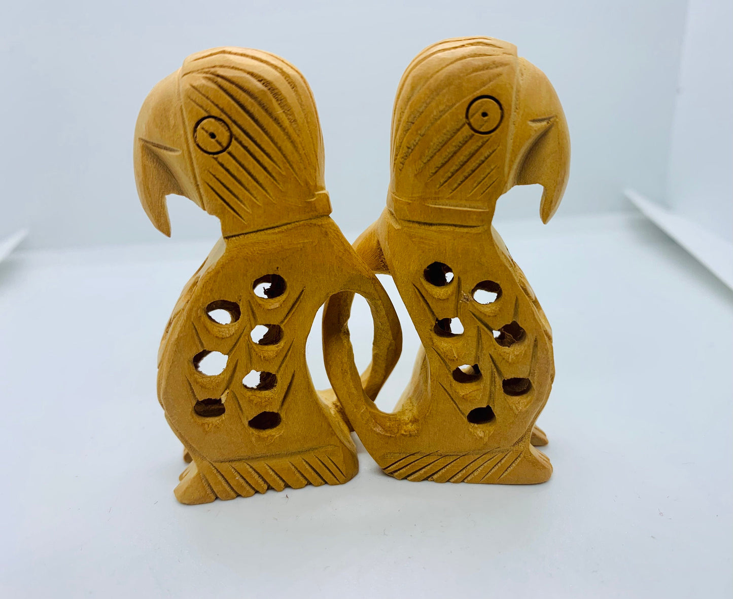Wooden Hand Carved Twin parrots, Set Of Two Wooden  parrots, Friends are forever Love friendship gift sisters twins, Friendship Relationship