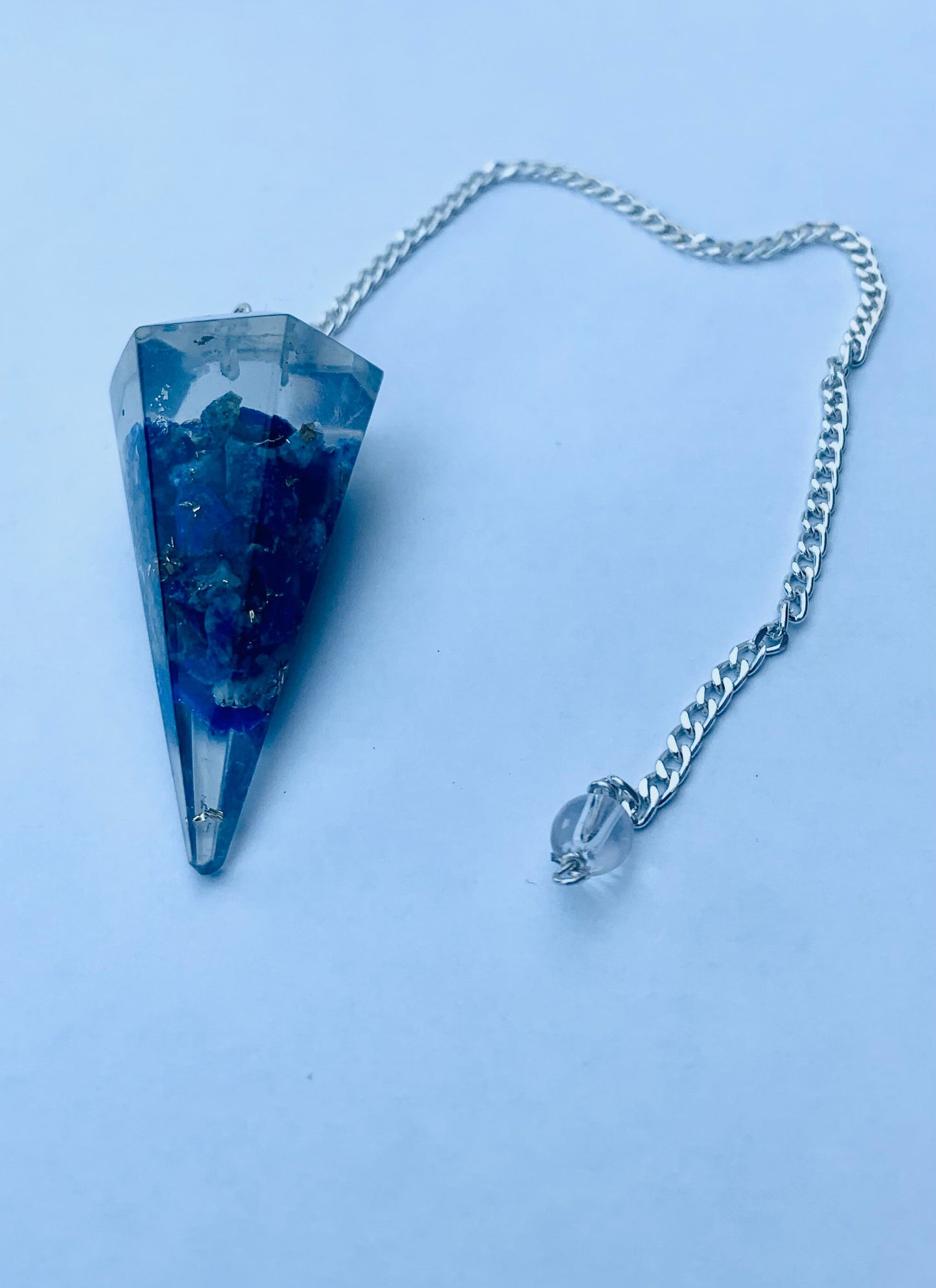 Lapis Lazuli Orgonite Point Pendulum Dowsing Crystal Dowser Chakra Healing- Lapis Lazuli pendulum, Drowsing pendulum, Crystal pendulum