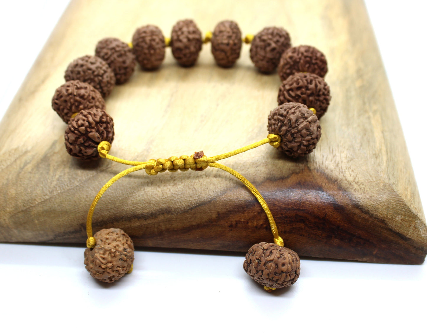 Nine Mukhi Bracelet, 9 Mukhi Rudraksha Bracelet, Yoga Gifts, Handmade Armlet, Stretch cord Bracelet, 9 Face Indonesian Rudraksha Bracelet