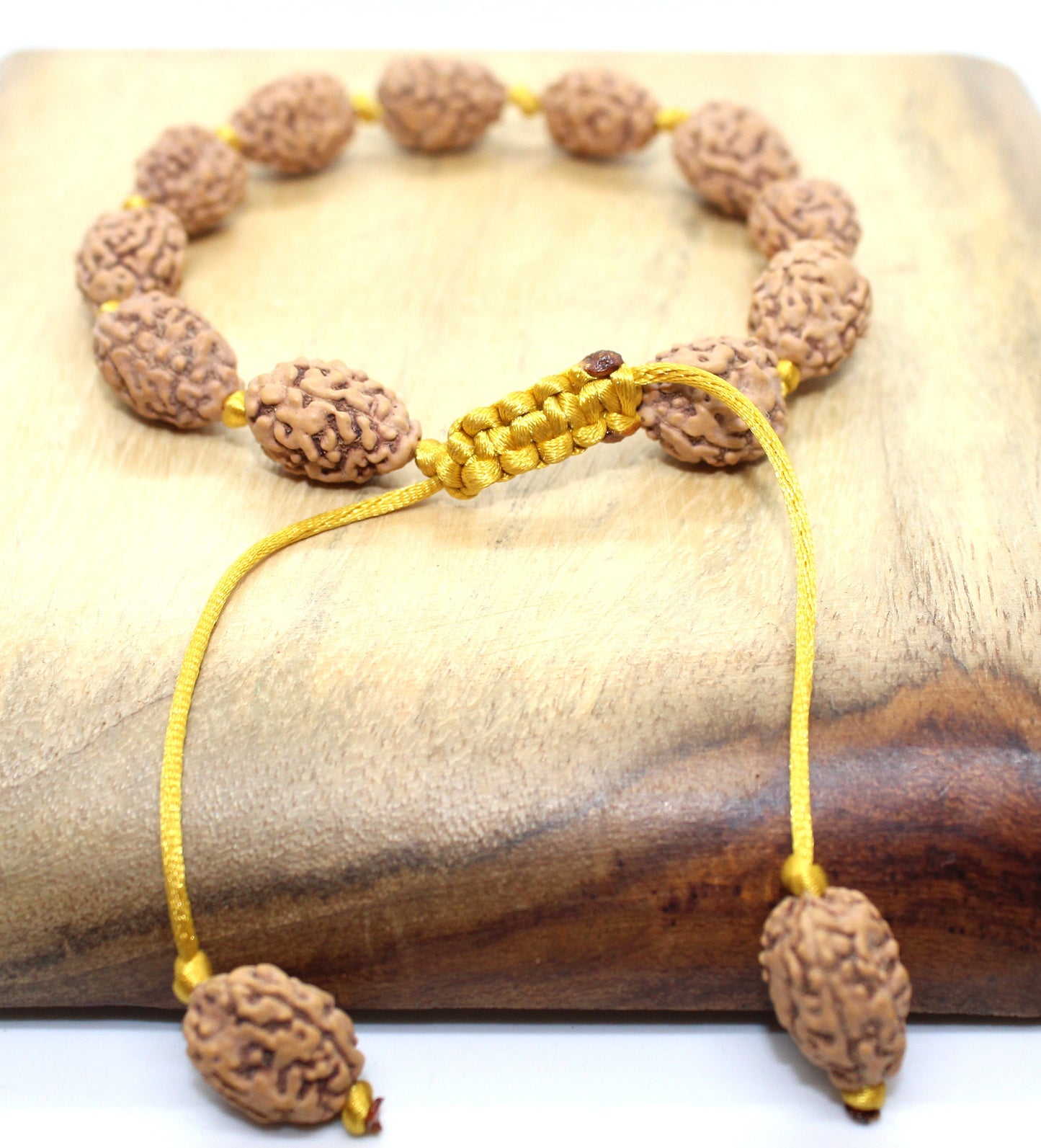 Four Mukhi Bracelet, 4 Mukhi Rudraksha Bracelet, Yoga Gifts, Handmade Armlet, Stretch cord Bracelet, 4 Face Indonesian Rudraksha Bracelet