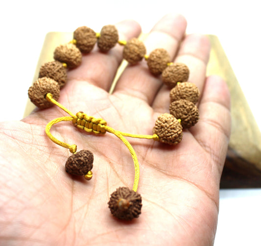 Eight Mukhi Bracelet, 8 Mukhi Rudraksha Bracelet, Yoga Gifts, Handmade Armlet, Stretch cord Bracelet, 8 Face Indonesian Rudraksha Bracelet