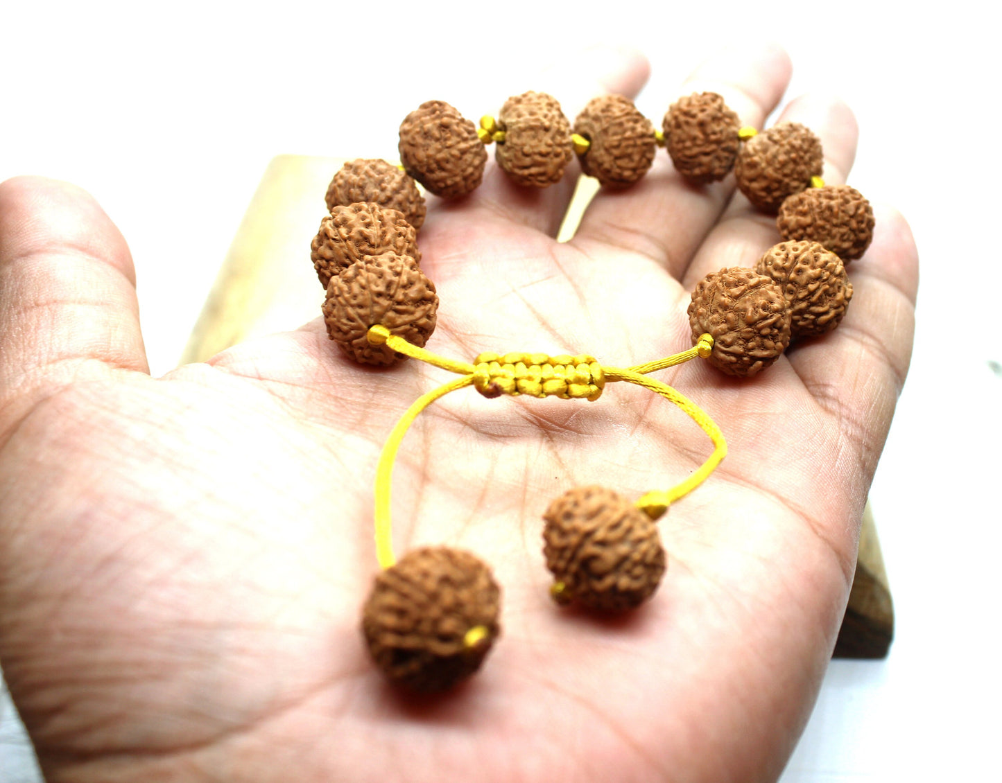 Eleven Mukhi Bracelet, 11 Mukhi Rudraksha Bracelet, Yoga Gifts, Handmade Armlet Stretch cord Bracelet, 11 Face Indonesian Rudraksha Bracelet