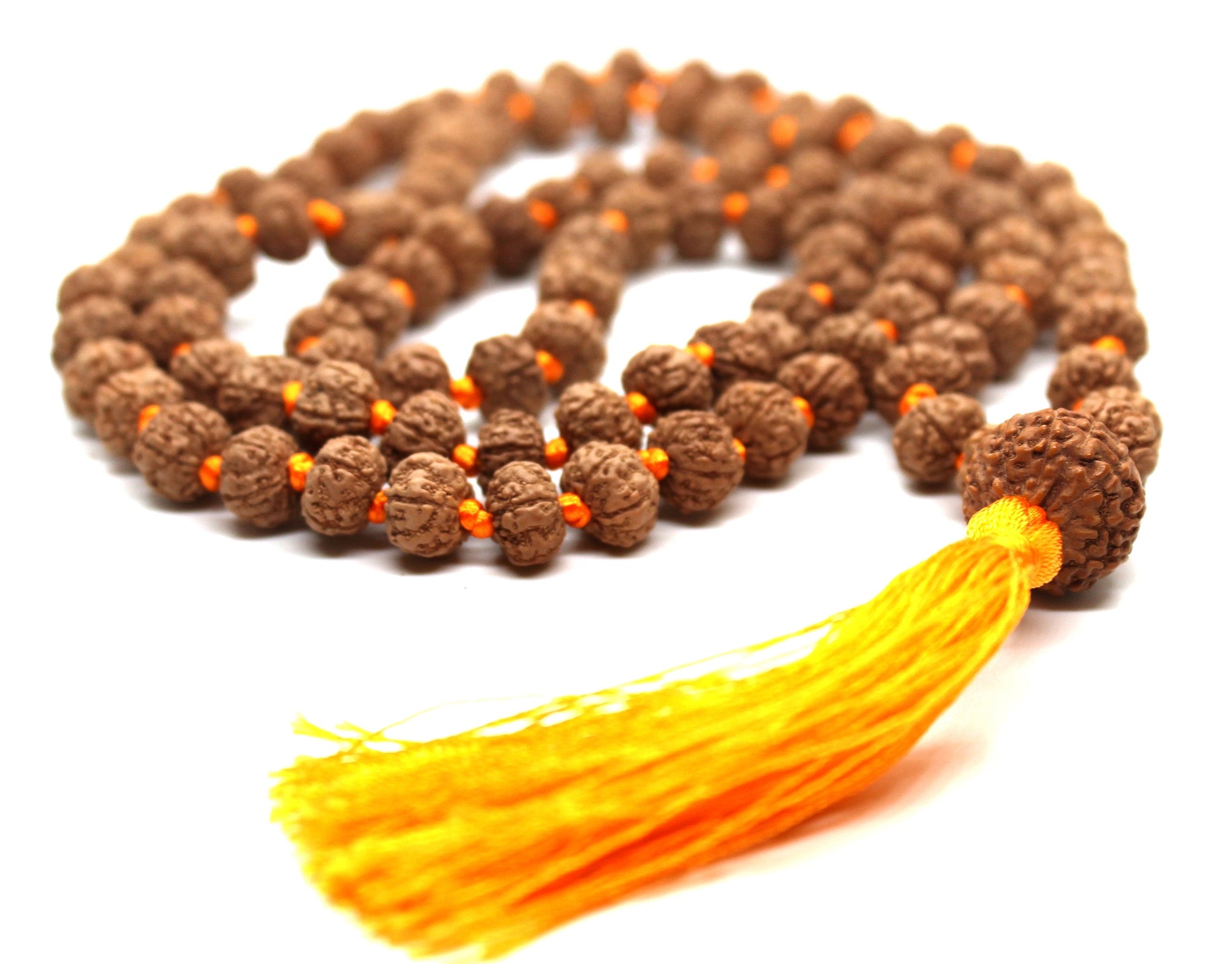 Rudraksha Mala 108 Beads mukhi Japa Rosary with 11 Mukhi Rudraksh ELEVEN MUKHI GURU bead Hand made premium Tassel mala Yoga Meditation