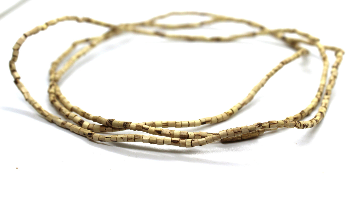 Tulsi Pipe style long tulsi mala - handmade tulsi mala - 2 round necklace - fair-rade tulsi basil necklace - Krishna Mala Necklace Jewelry