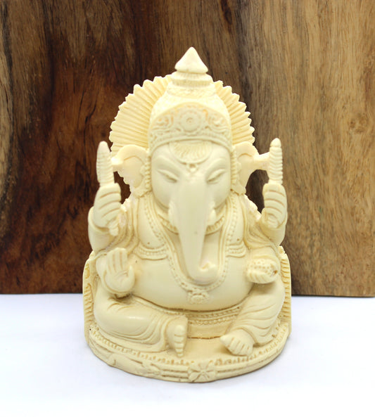 LORD GANESHA Beautiful Statue Hindu God Pooja Prayer Rare Pure, Intricately Detailed Statues, Ganesh God Meditation Decor, Yoga, Pray