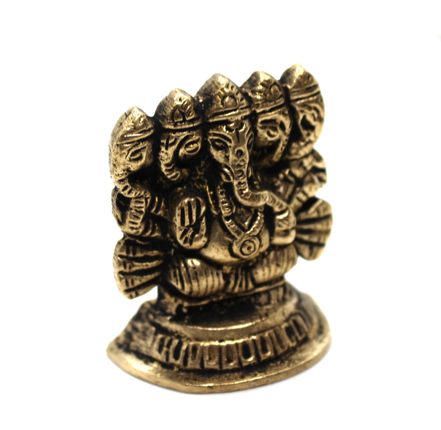 Small Ganesha Statue in Brass, 4 CM Brass Ganesh Idol Small, Ganapati Murti, Vinayaka for Hindu God of good luck, success & new beginnings